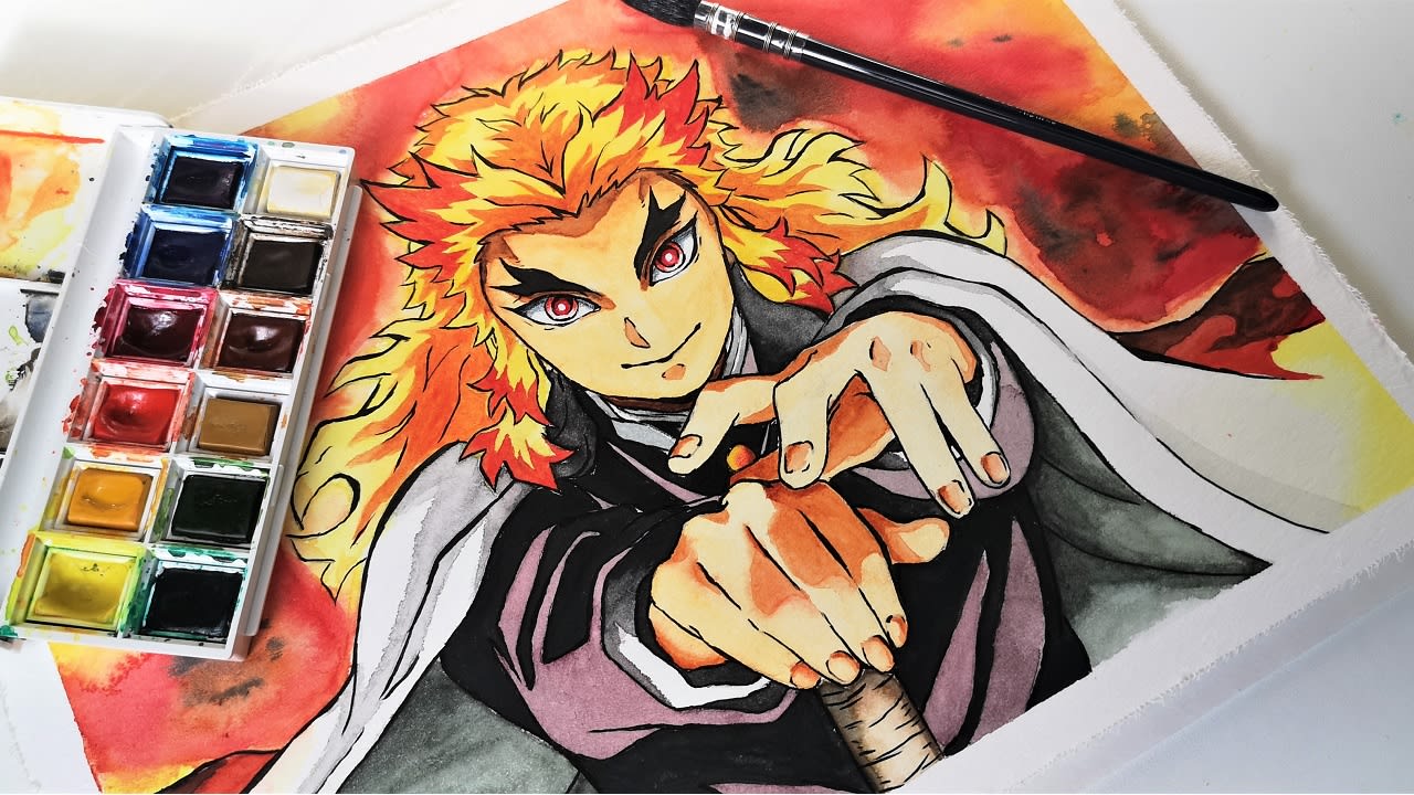 Paint your anime or manga charakter with watercolor by Blackbird00 | Fiverr