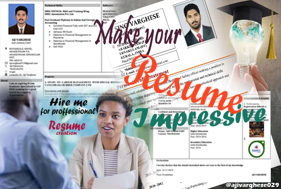 Create Unique Resume For All Categories Of Jobs And Universities By Ajivarghese029