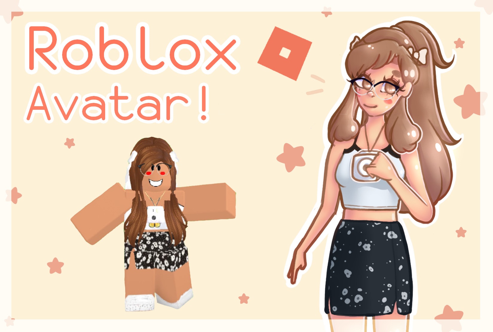 Draw Your Roblox Or Minecraft Avatar In A Cutesy Style By Scribbly Peach - draw your roblox minecraft or video game avatar by lilyputiann