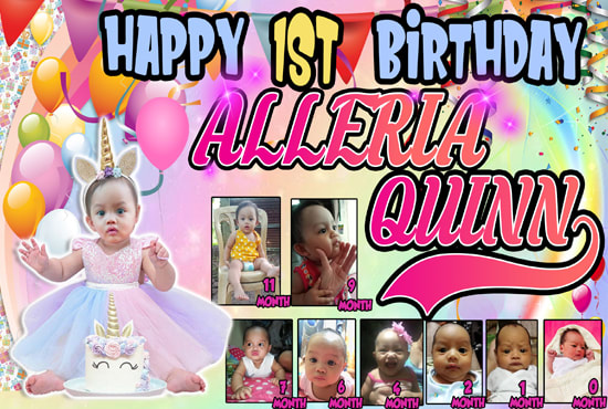 Do birthday banner or any kind of banner just 1hour by Glecerduropan |  Fiverr