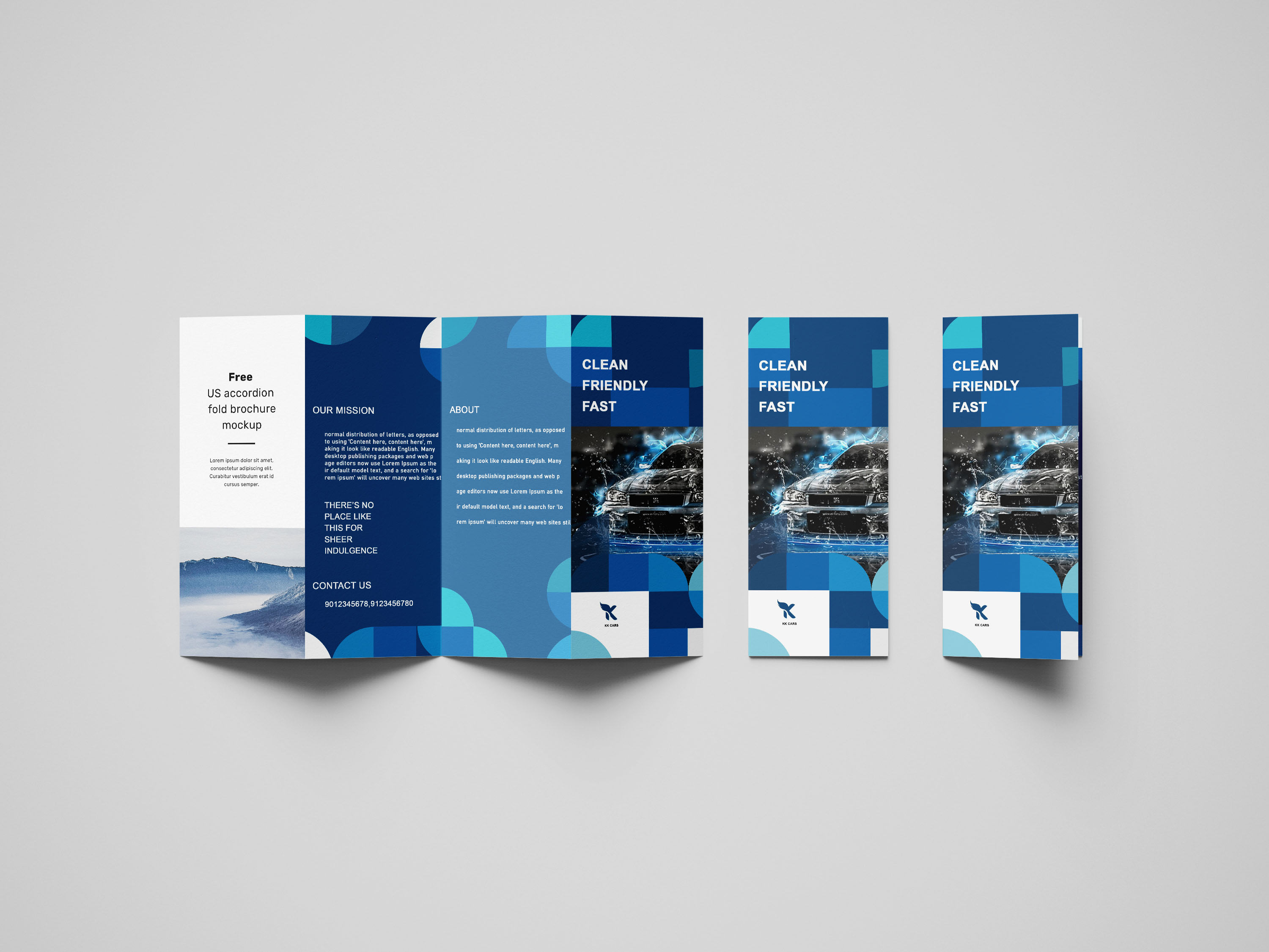 Design bifold, trifold brochure, single side and multi pages In One Sided Brochure Template