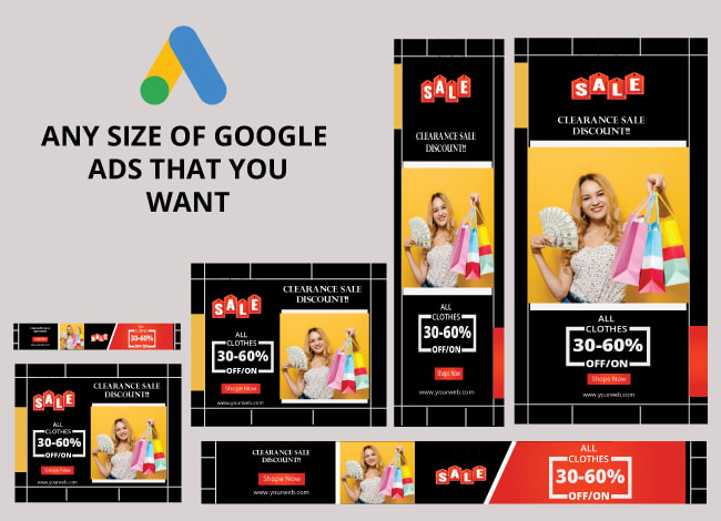 Do google display ads, gif animation, and static banner by Saimulsiam |  Fiverr