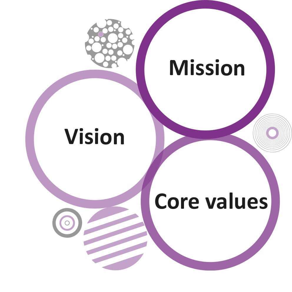Write home page, mission, vision and core values statement by
