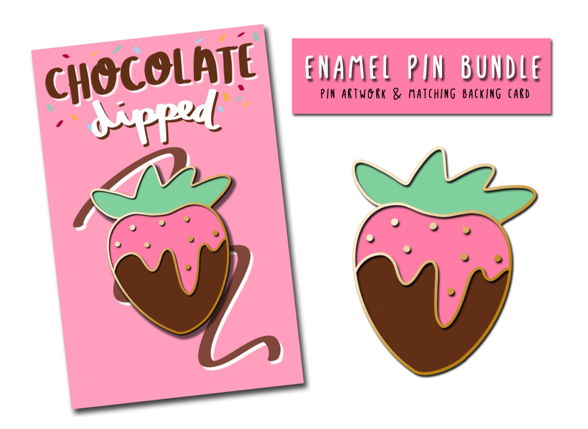 Design a detailed enamel pin and matching backing card by Alissamay | Fiverr