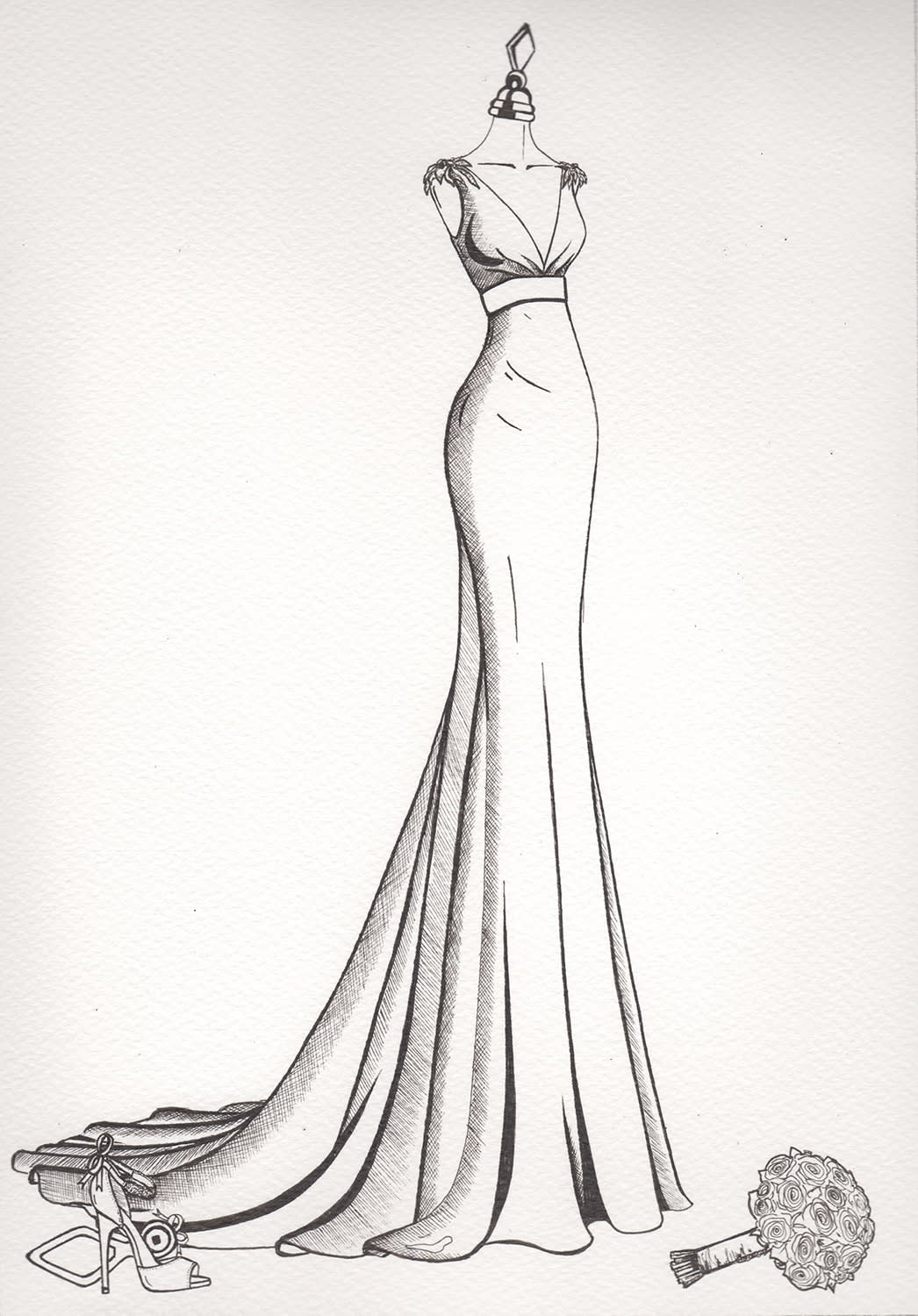 Pencil Dress Sketch | lupon.gov.ph