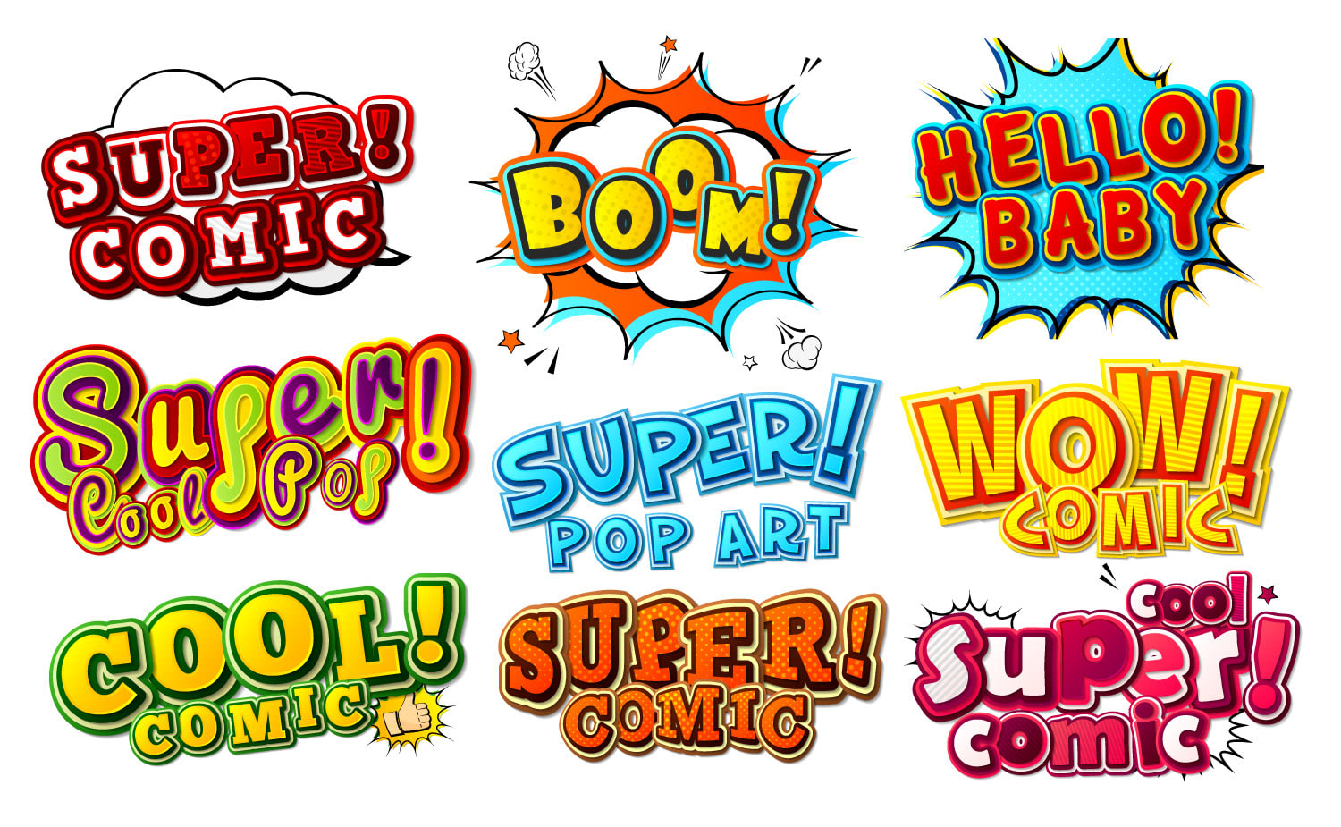 Create pop art, comic,kids,cartoon,book,shirt words or logo by  Sajidhdesigner | Fiverr