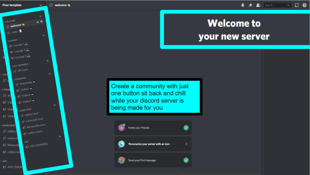 Make A Professional Discord Server By Andrew Stone Fiverr - roblox youtube discord servers