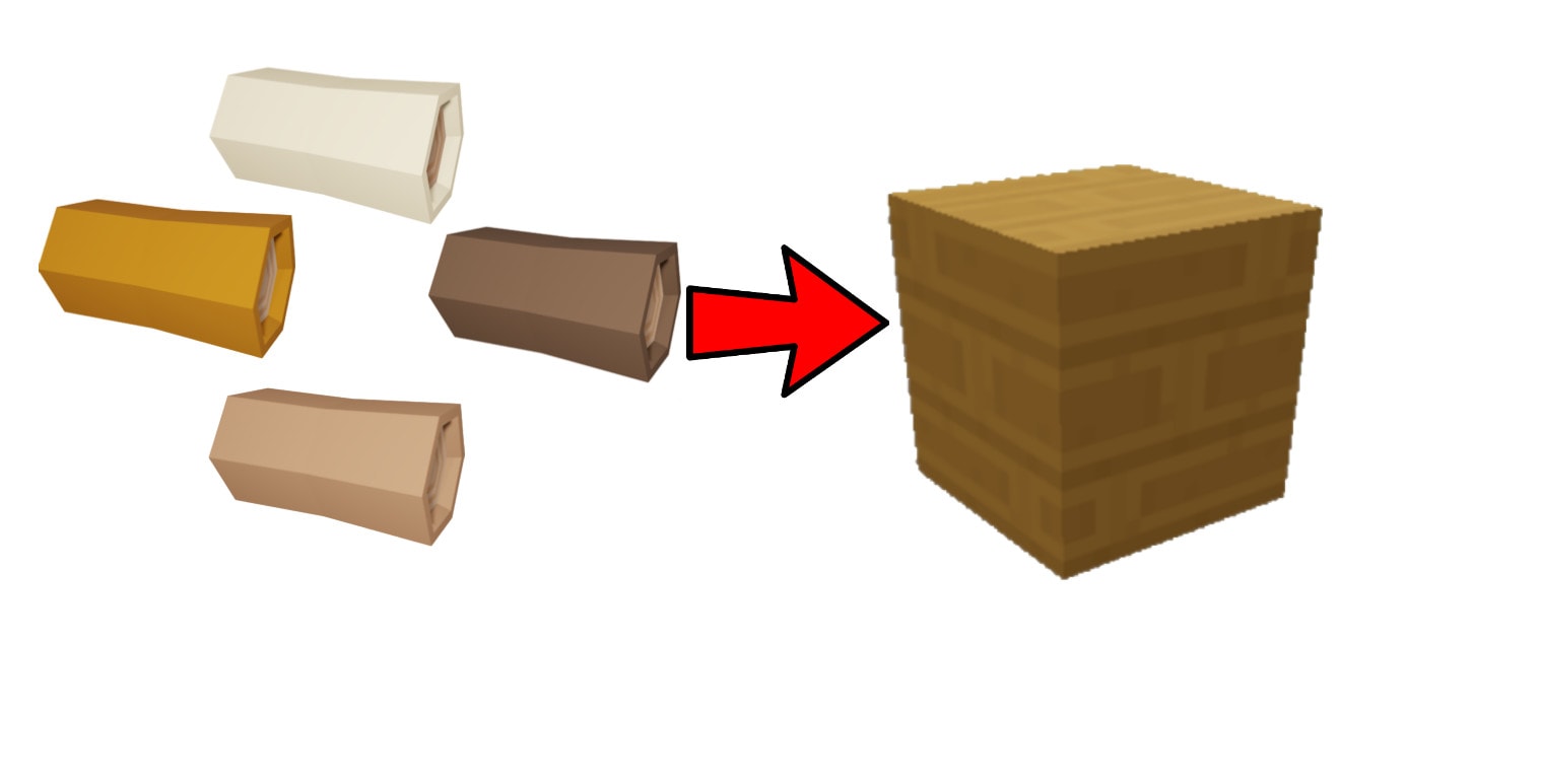 Smelt Cut And Bake In Roblox Skyblock By Jrjack383 - cardboard box with wooden planks roblox