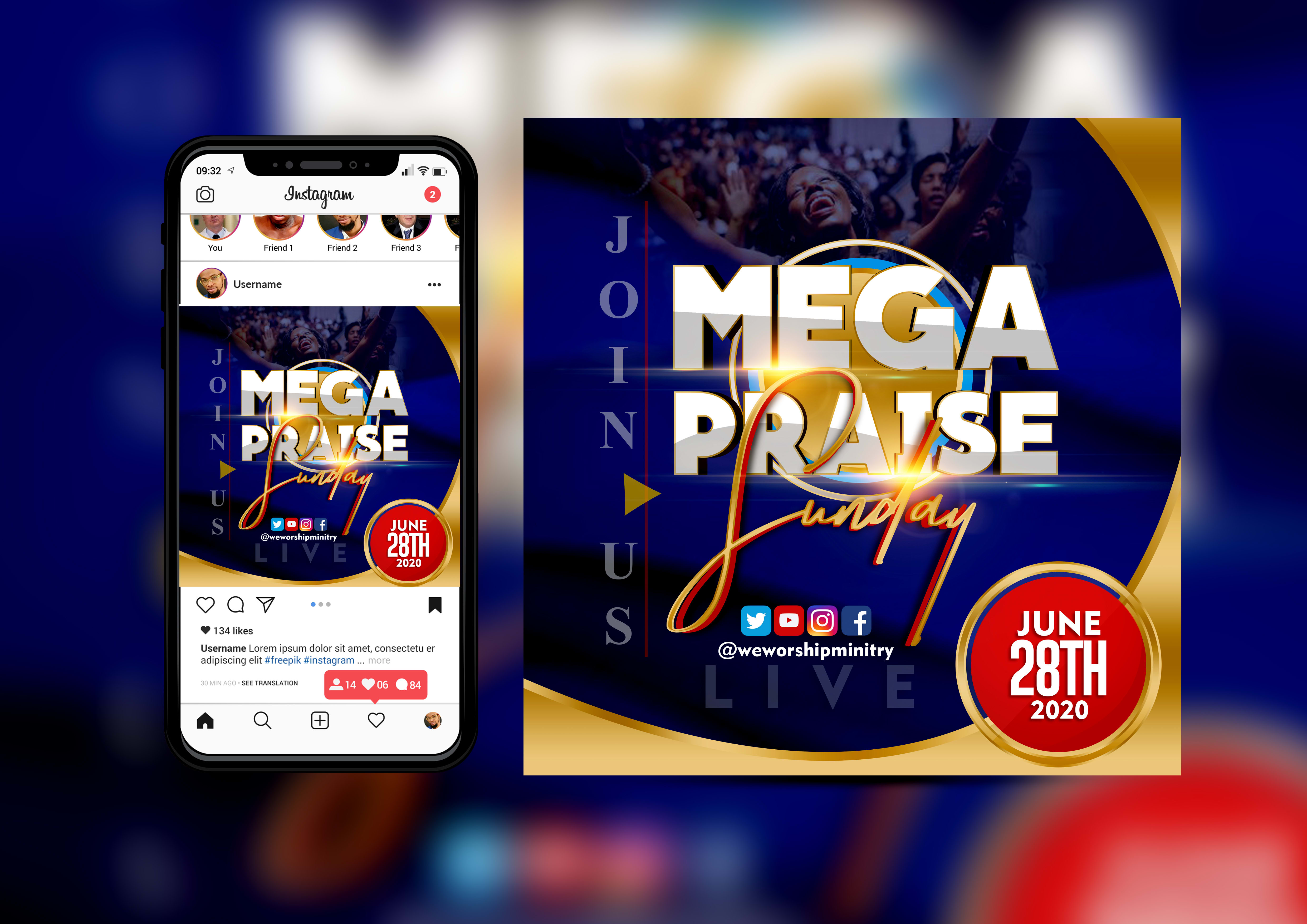 Design A World Class Online Church Flyer For Twitter Instagram And Facebook Live By Artsandcrest Just select one of our logo designs, and get started now! fiverr