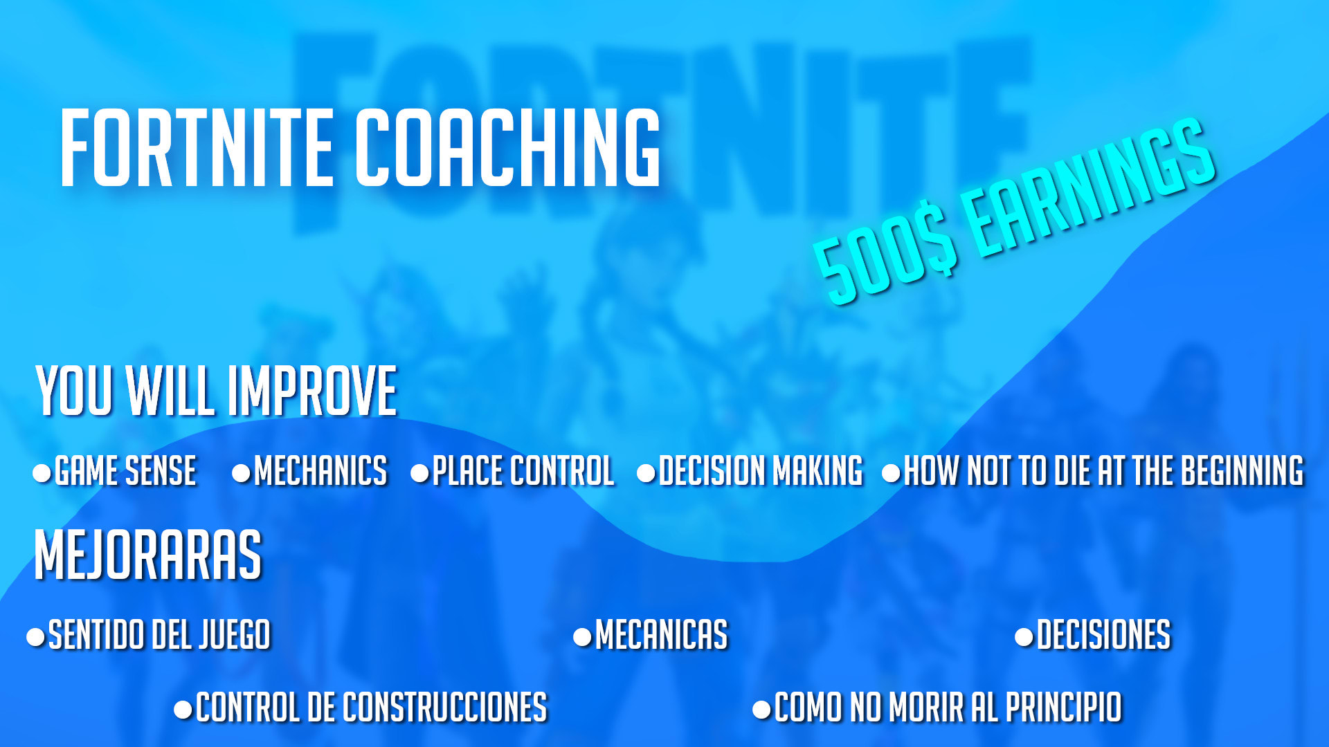 Be Your Fortnite Coach 500 Earnings By Rdmog840