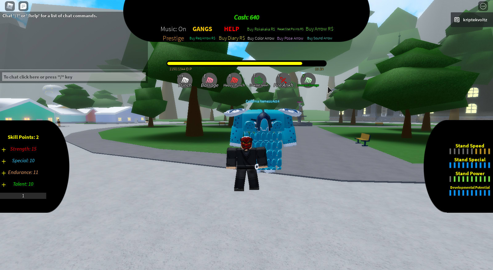 Help You With A Certain Stands Online By Reekid15 - roblox commands list fire