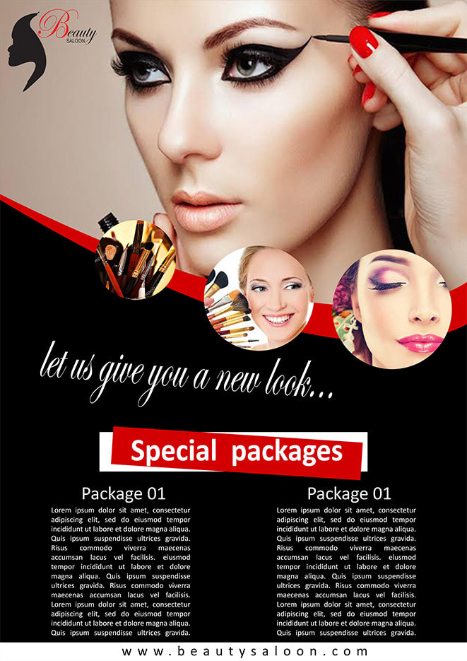 Design hair extension,lash extension and elegant beauty salon flyer by  Studymateria126 | Fiverr