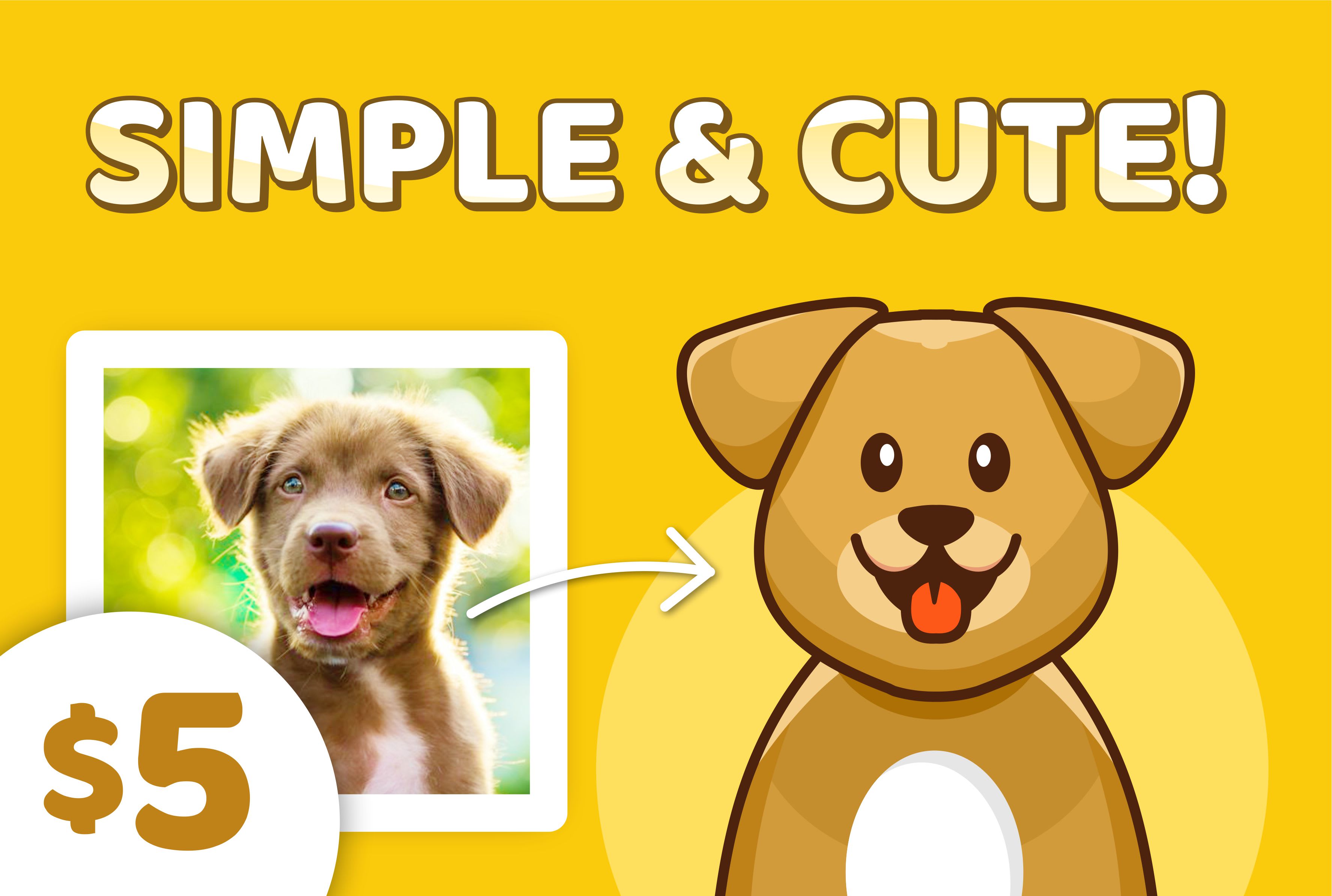 Draw cute simple cartoon illustration for pet or any animals by Suranious |  Fiverr
