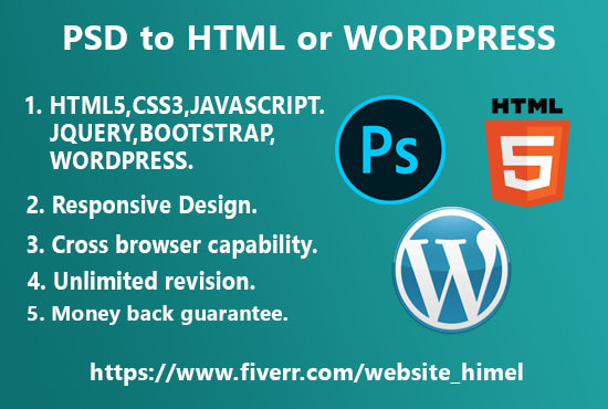 Convert Psd To Html Or Wordpress Website By Website Himel