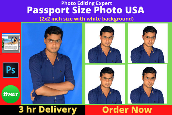 Do passport size photo from any photo in usa by Monirhossen926 | Fiverr