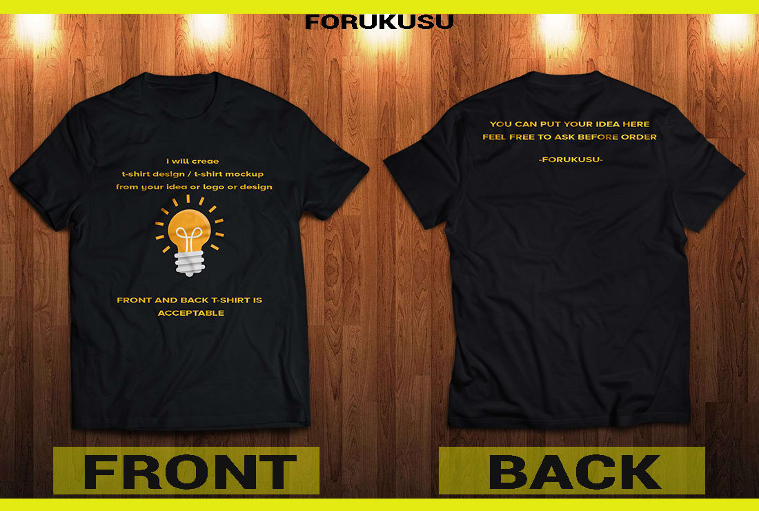 Download Create You Professional Tshirt Mockup Front And Back By Forukusu Fiverr