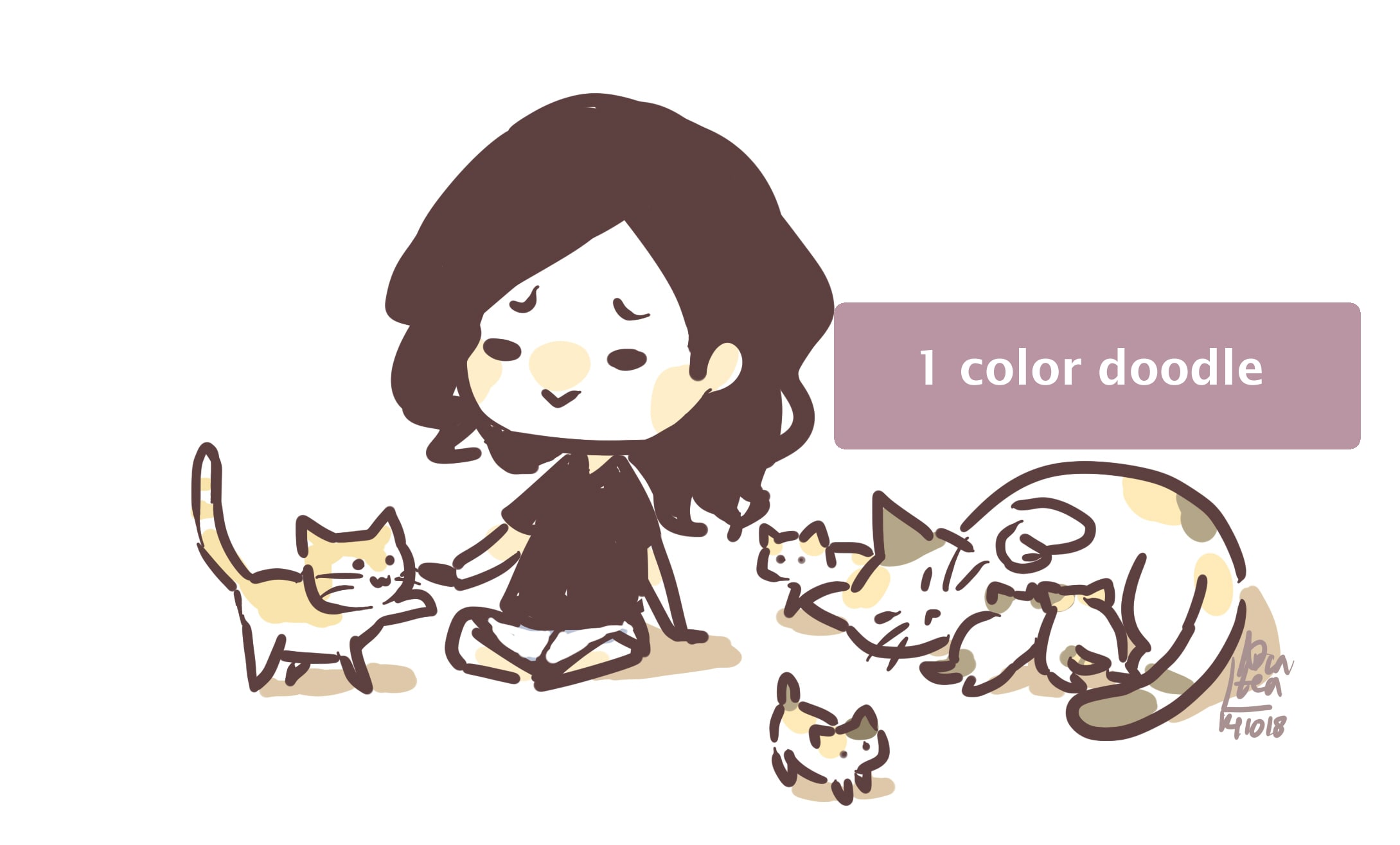 Draw Cute Doodles Of Your Choice By Orcatea