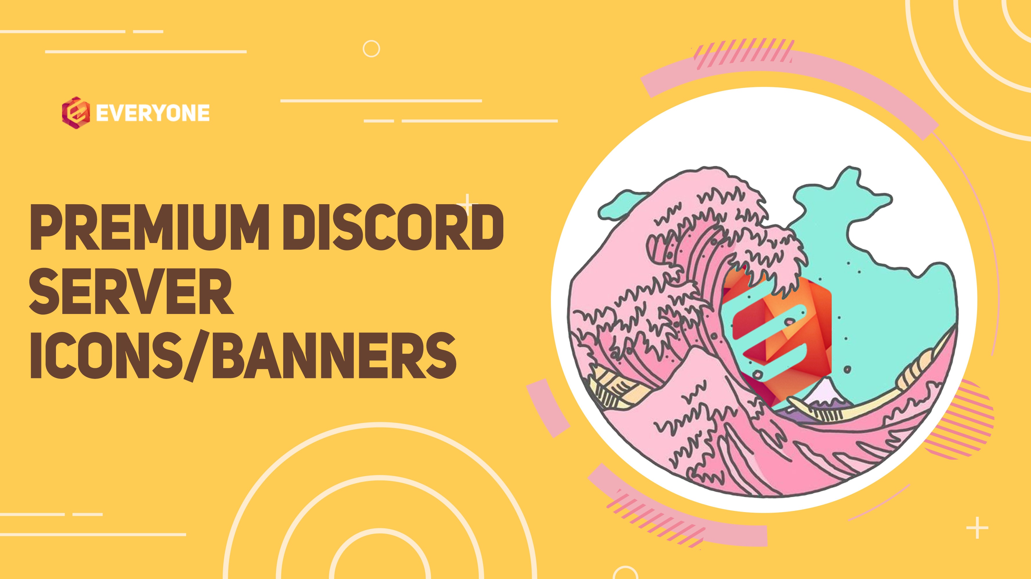 Premium PSD  Discord server promo banner with 3d style icon