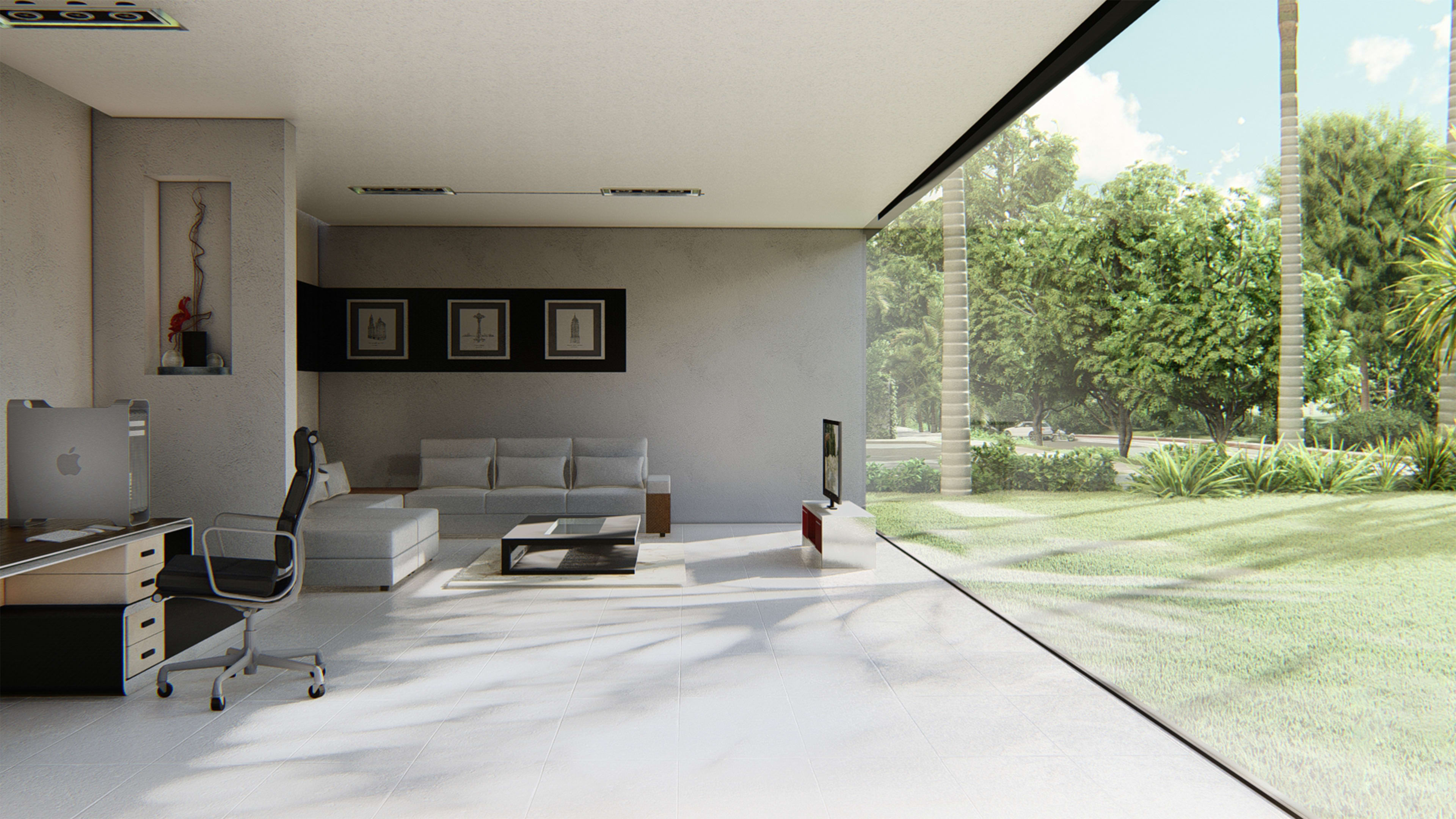 Modern Realistic Interior Living Room Maya and 3Dsmax - Concrete Luxury  Villa 3D Model $49 - .fbx .unknown .obj .ma .max - Free3D
