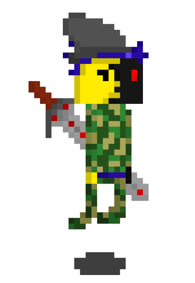 make a short gif of a roblox avatar in pixel art