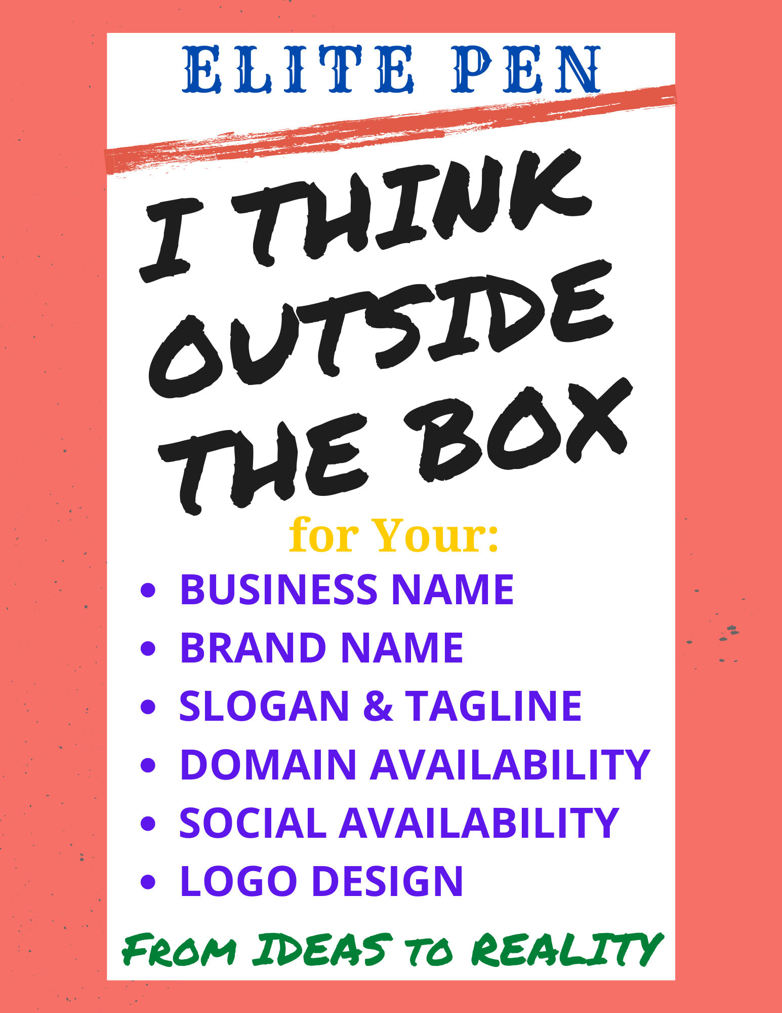 Think Of Name Ideas For Your Business Product Or Service By Elitepen Automatic pen name generator tool. fiverr