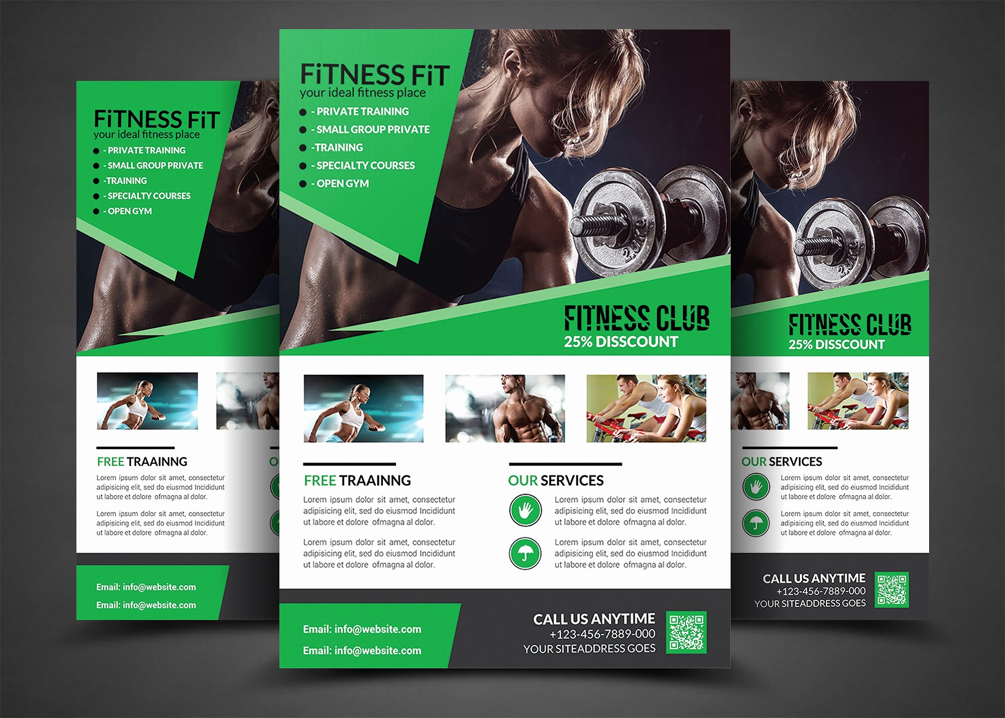Trainer Flyer Template Free Online Fitness Trainer Editable - Main Image