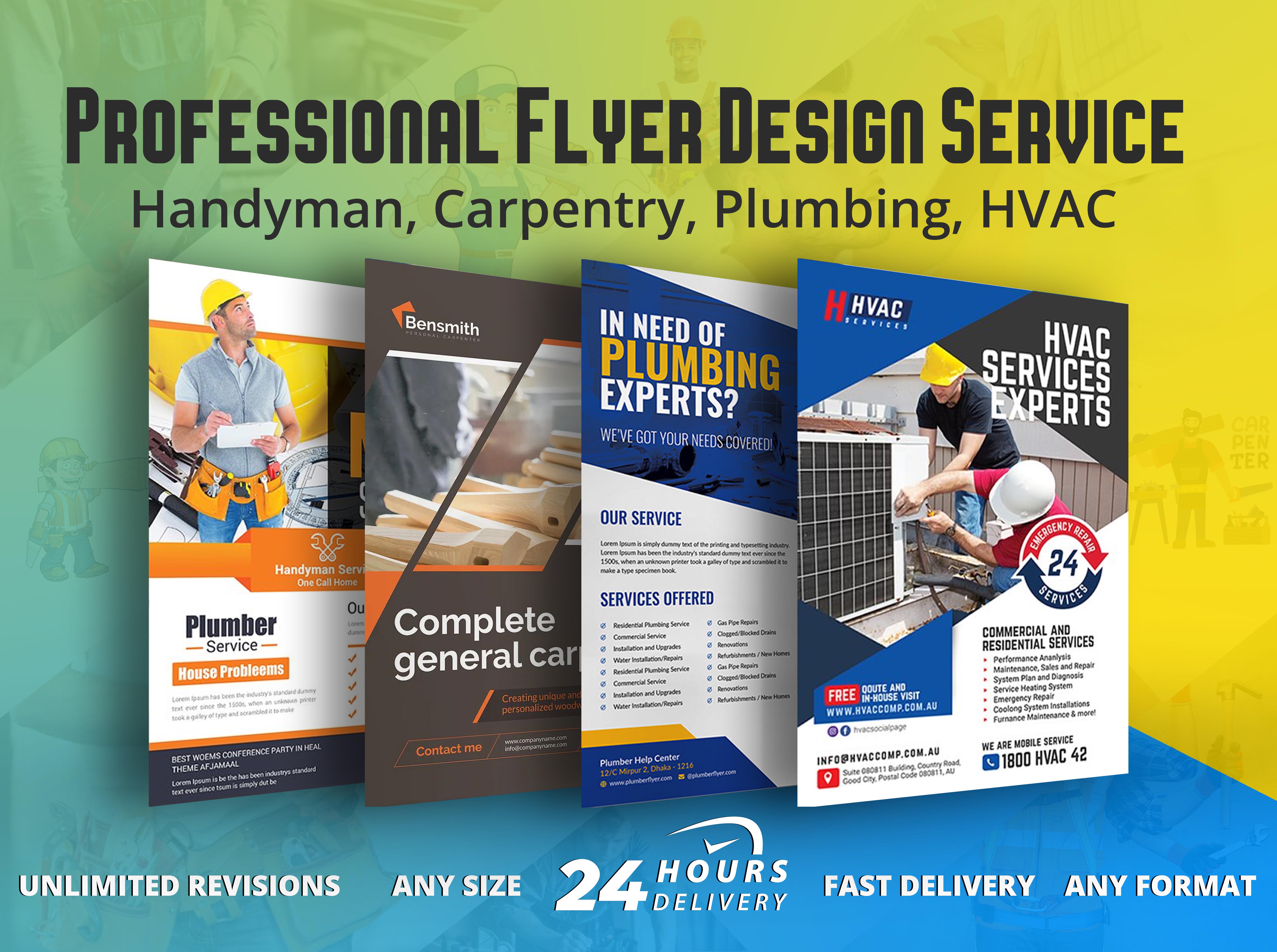 Do Handyman Carpentry Plumbing Hvac Flyers Design By Team Rangdhanu Fiverr