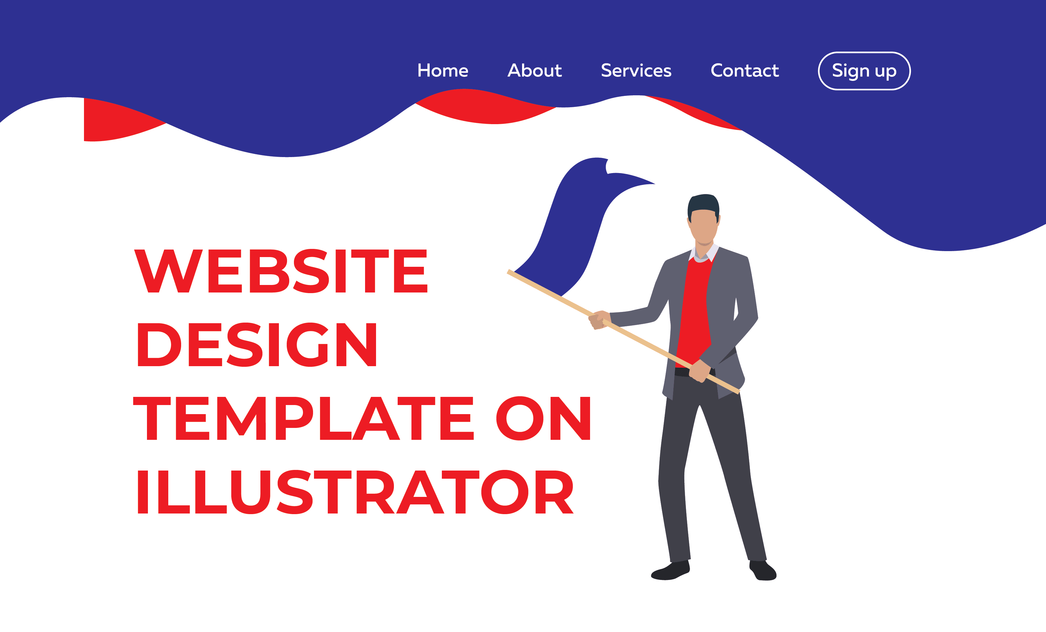 Design Your Website Template On Adobe Illustrator By Jeffry Dot