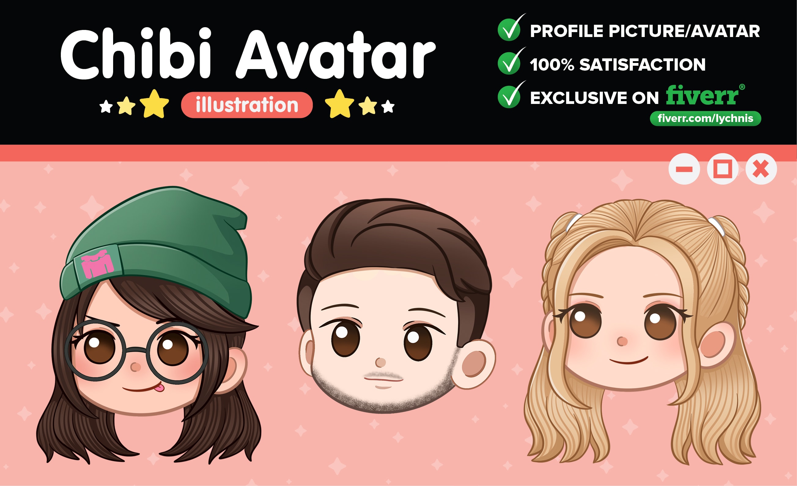 Draw cute chibi anime avatar to your profile picture twitch  discord  by Lychnis