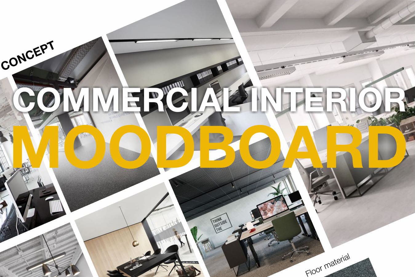 Commercial Office Interior Design Moodboard 