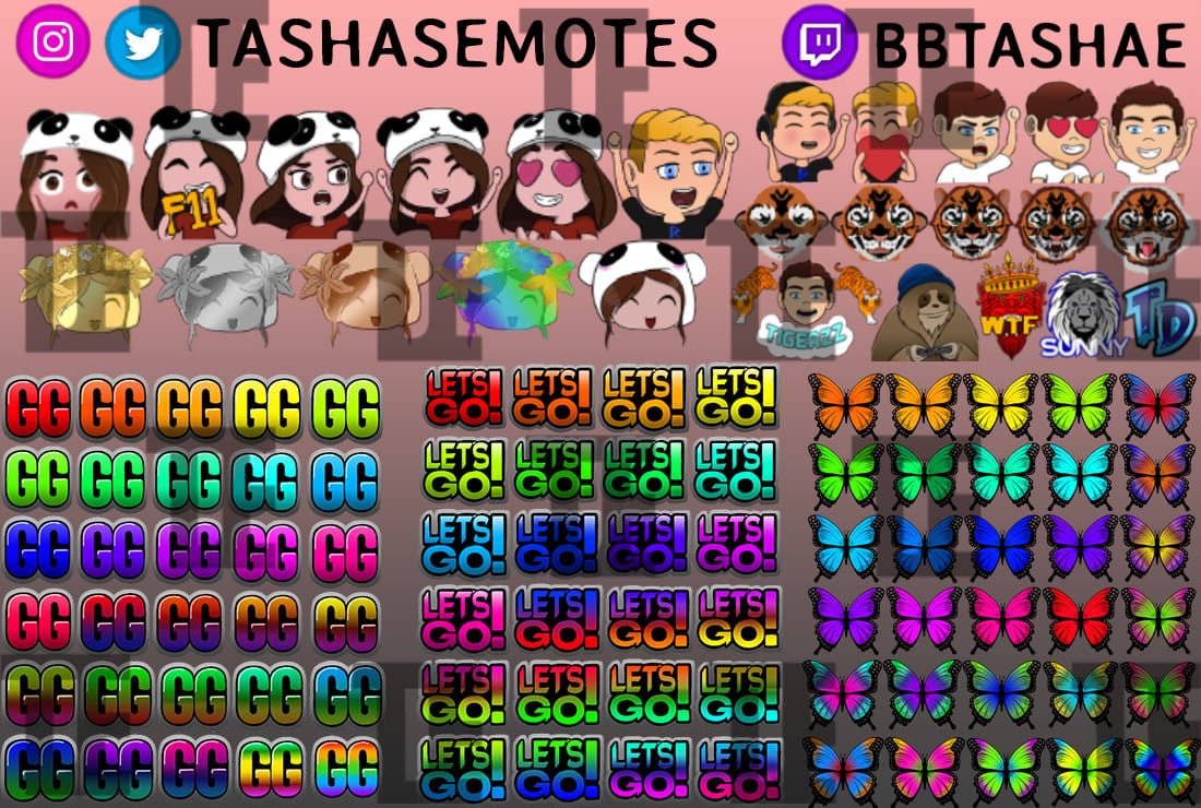 Create Emotes For Twitch By tashae Fiverr
