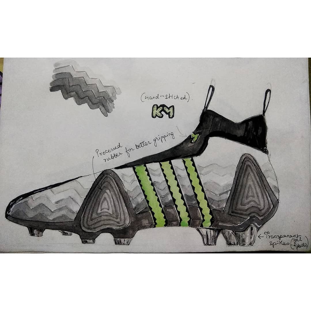football shoes sketch