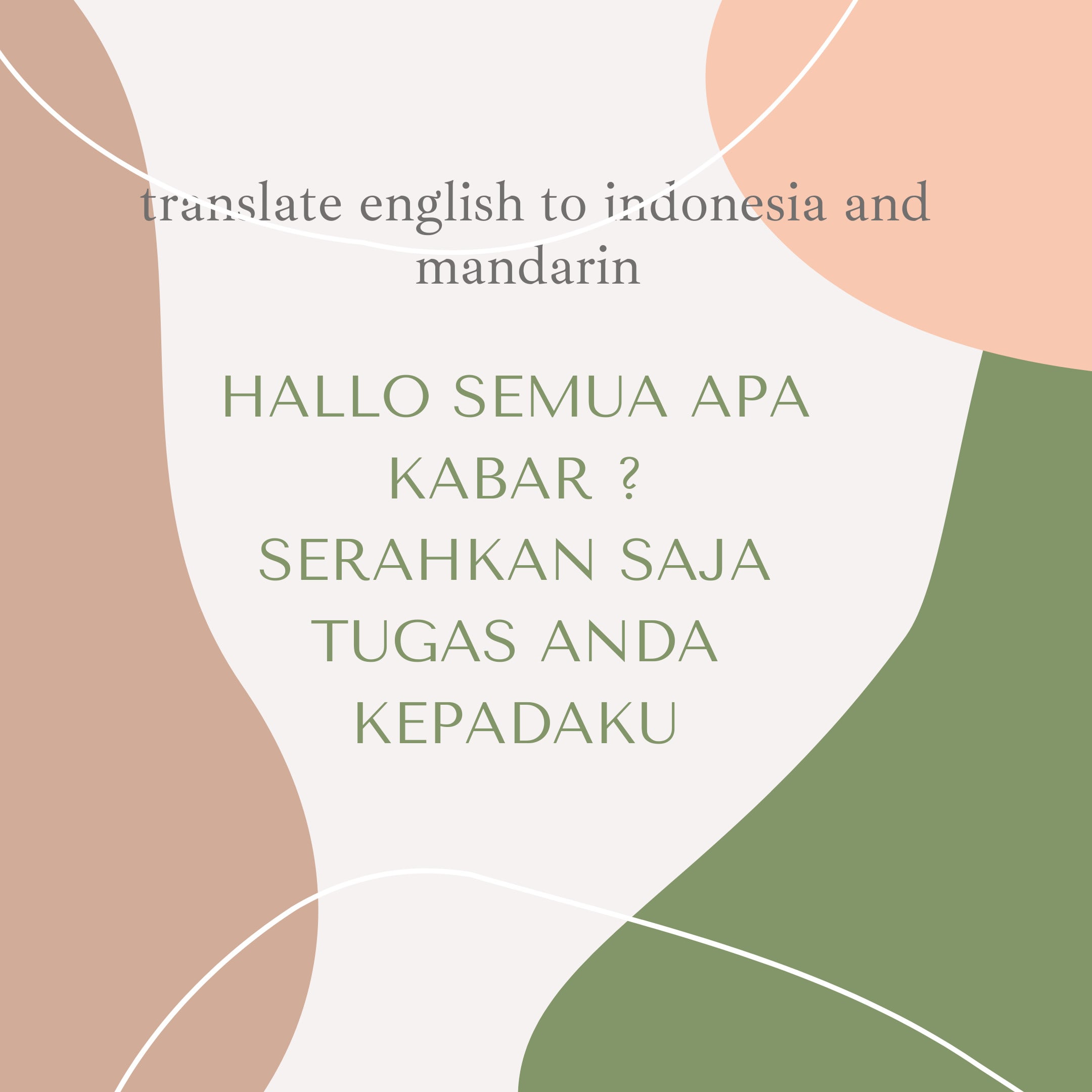 Translate English To Chinese And Indonesia By Sistercass Fiverr