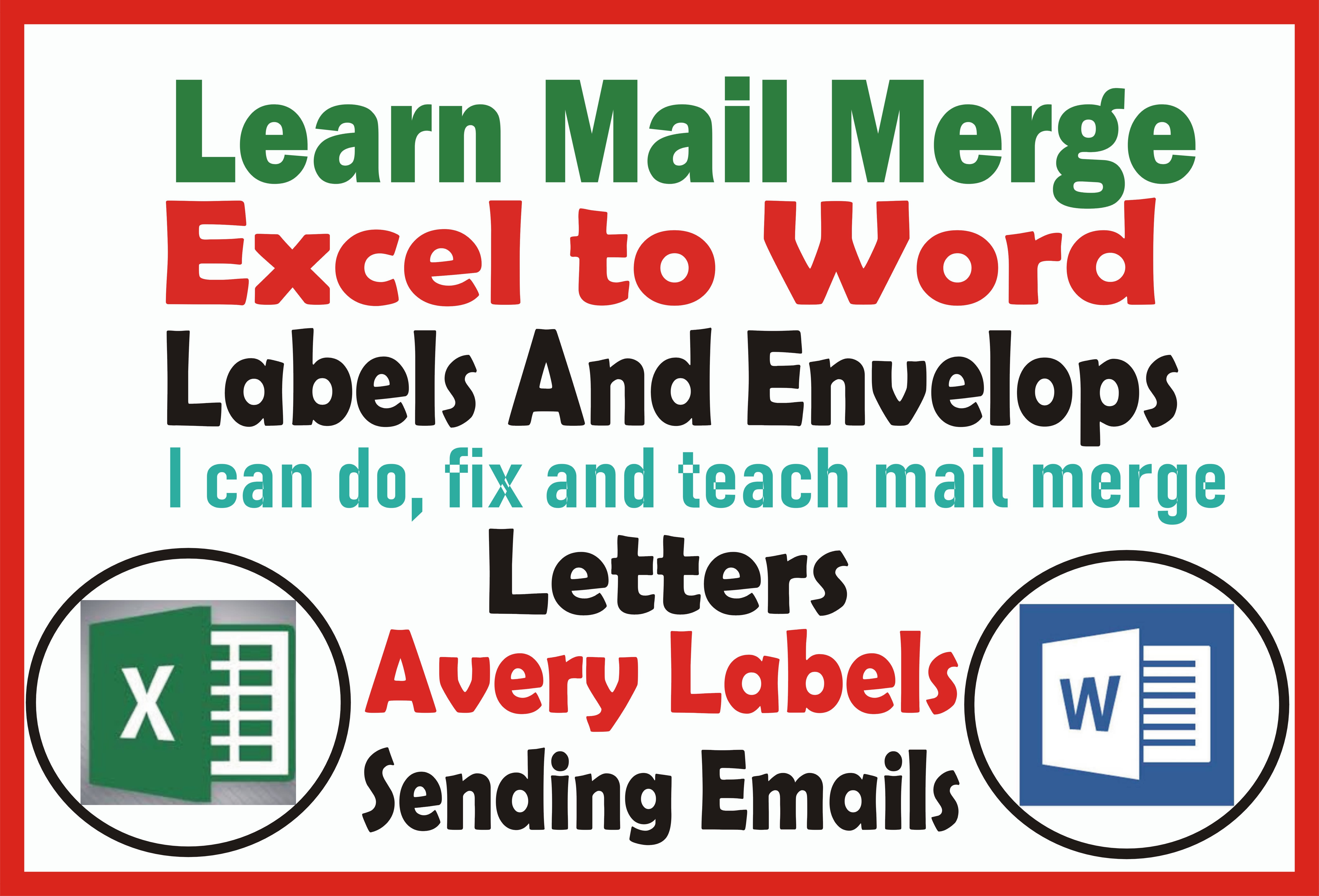 envelope mail merge from excel to word