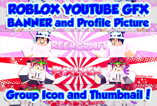 Make You A Roblox Gfx Youtube Banner Or Profile Picture By Vioninja Fiverr - roblox youtube channel art maker