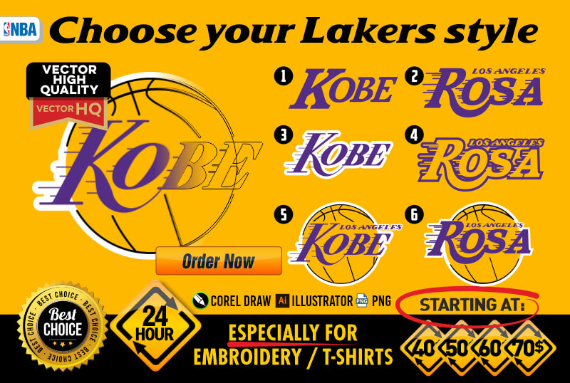 Create A Professional Lakers Logo With Your Name By Elmodesigner Fiverr