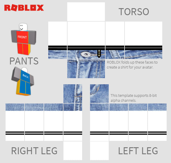 Make A Simple Roblox Clothes Template By Sayhighzz - roblox leg template