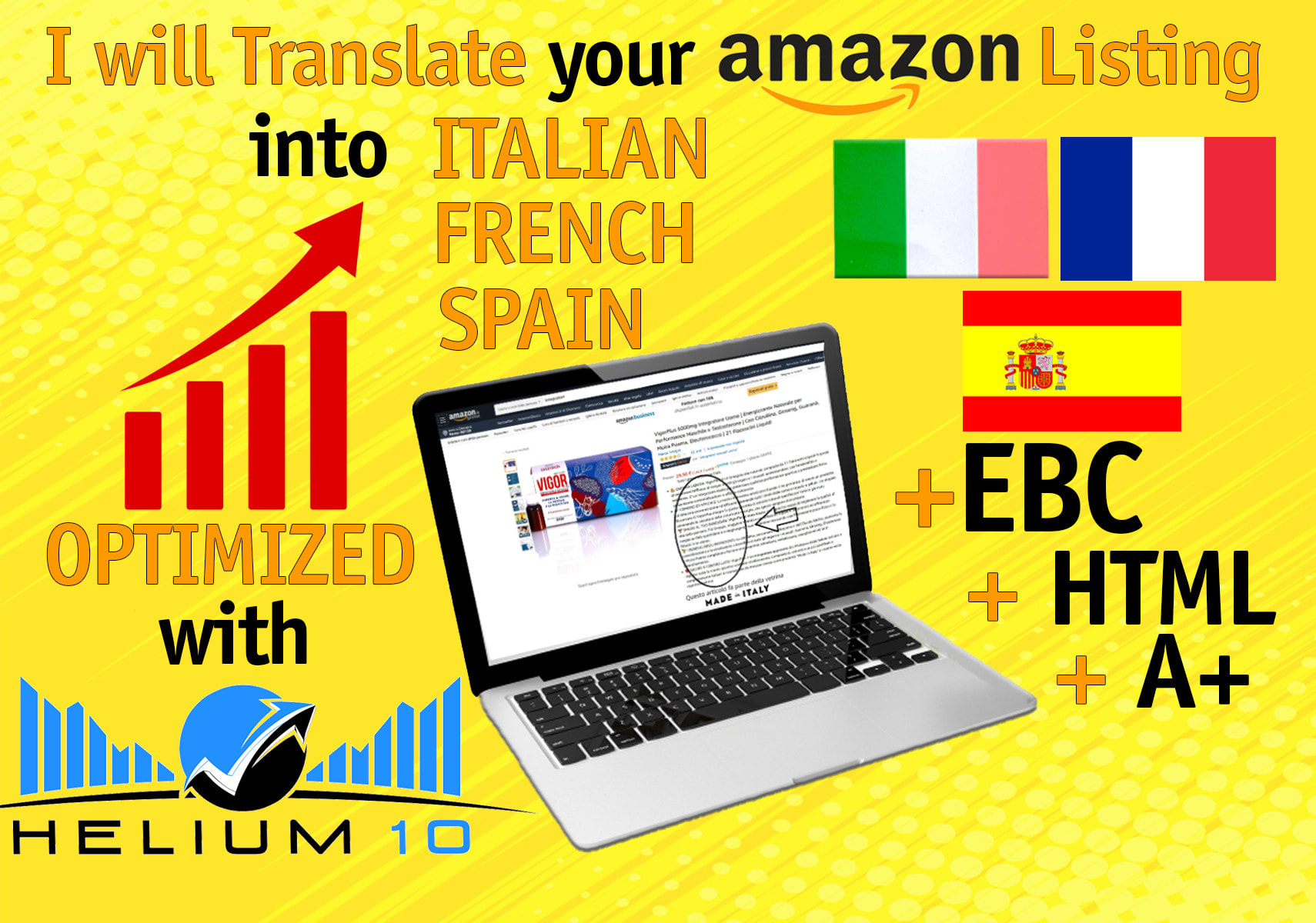 Optimiz And Translate Lists For Amazon From Eng To It Fr And Es With Helium10 By Eledigiac Fiverr