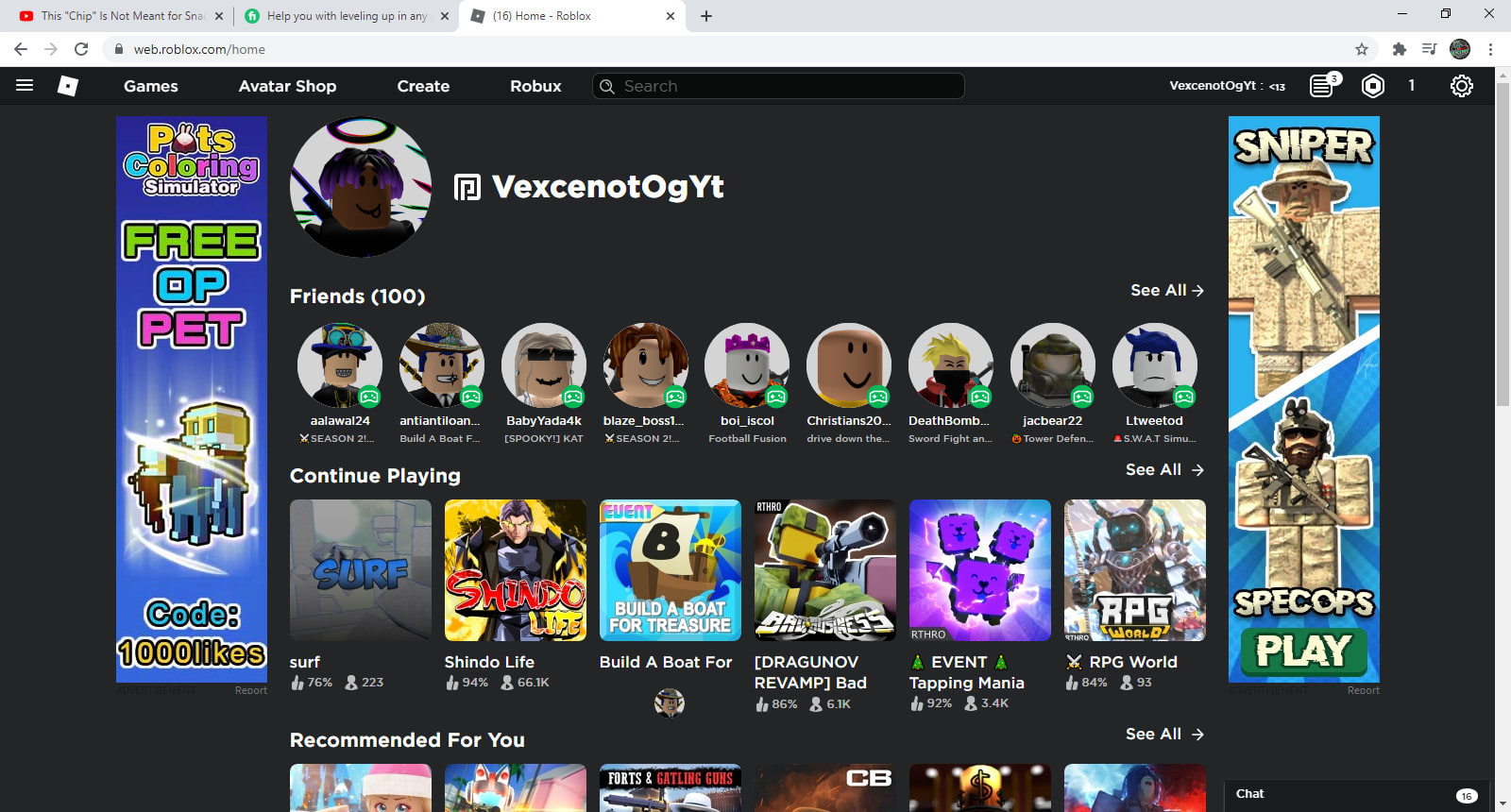 Help You With Leveling Up In Any Game Of Roblox By Vexcenotog Fiverr - level up roblox game