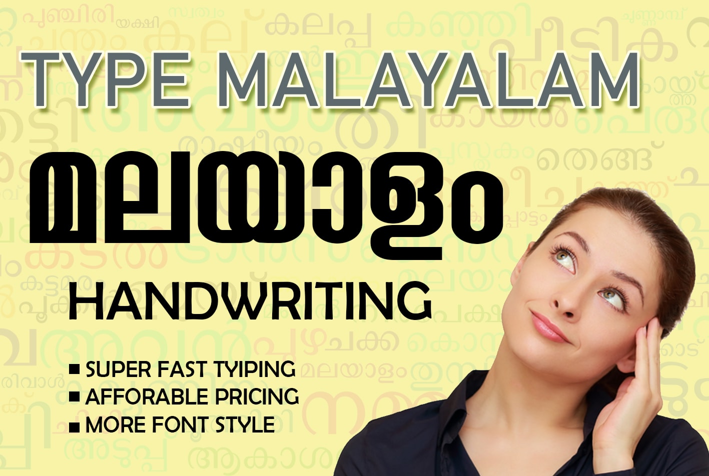 Do Any Type Of Malayalam Typing Jobs For You By Skcreation Ash Added by harvey (1 style). do any type of malayalam typing jobs