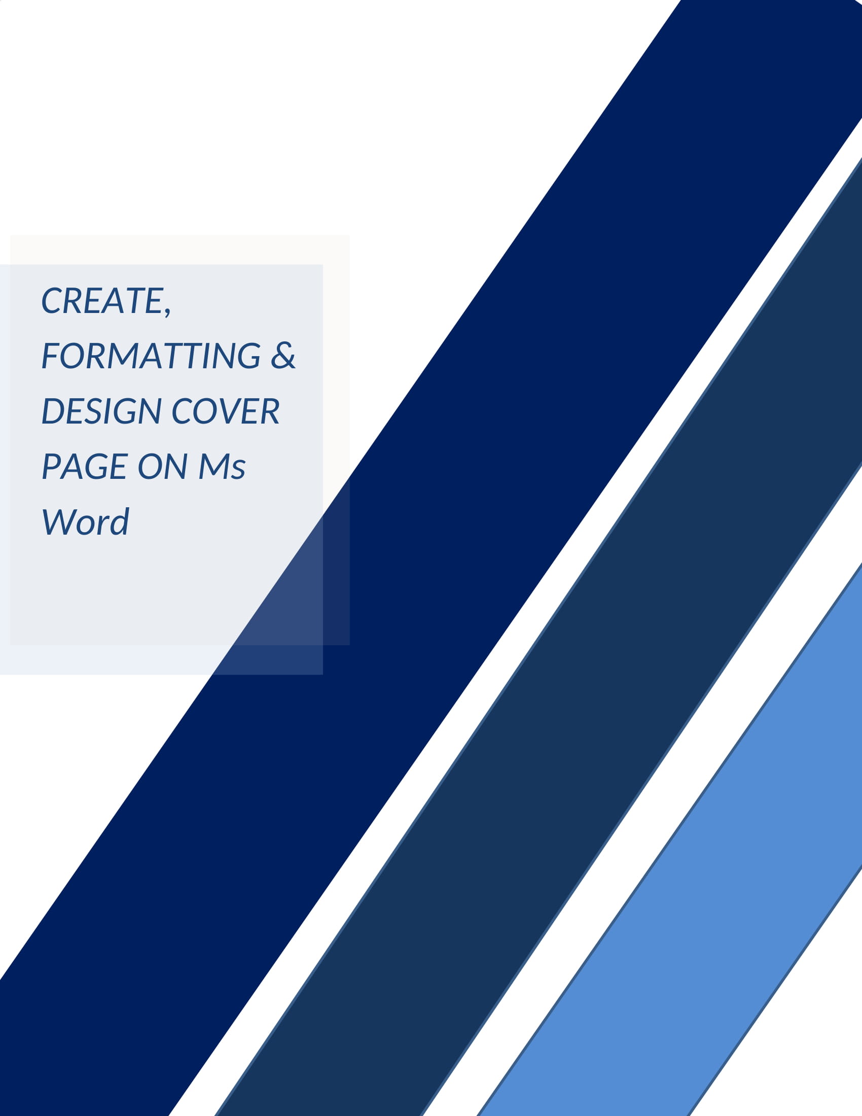 Create And Design Cover Page And Template On Ms Word By Horiyya | Fiverr