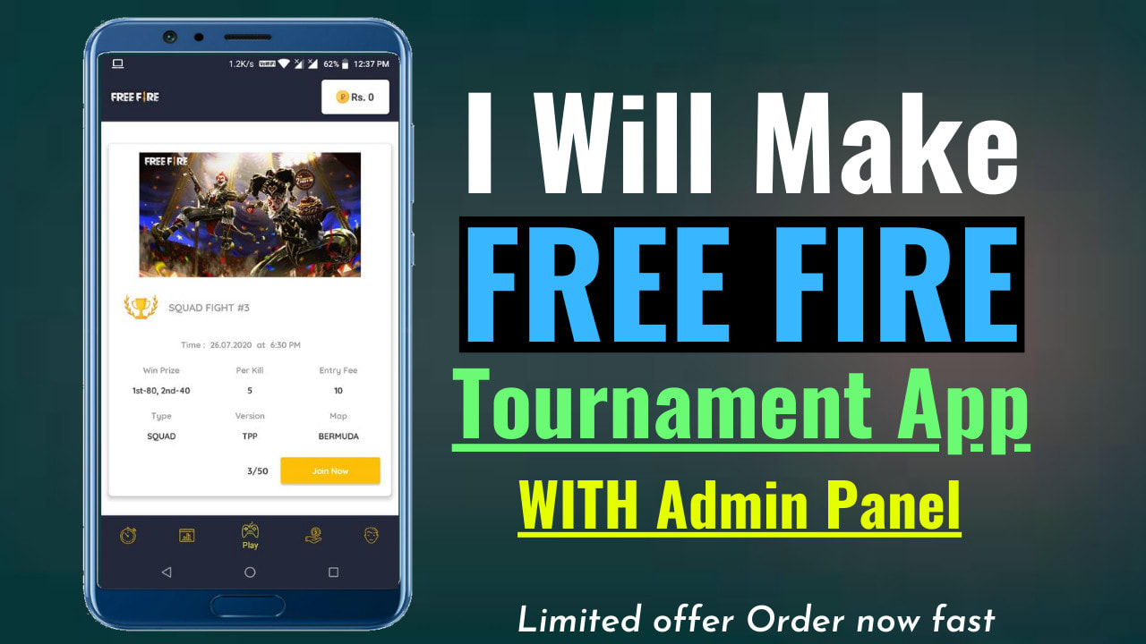 Build A Free Fire Tournament Application With Admin Panel By Souravpal480