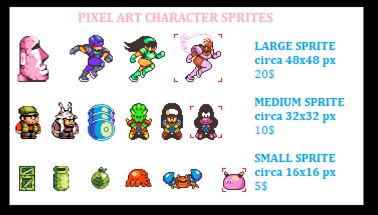 Game Character Template (32x32 px)