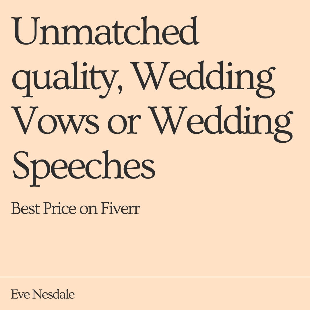 write your wedding vows or best man or woman speech
