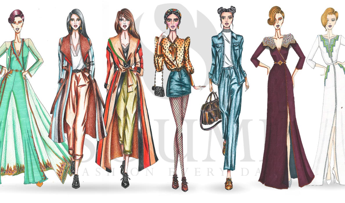 Drawing Sketches On Paper Fashion Designer Stock Photo  Download Image Now   Fashion Sketch Design Professional  iStock