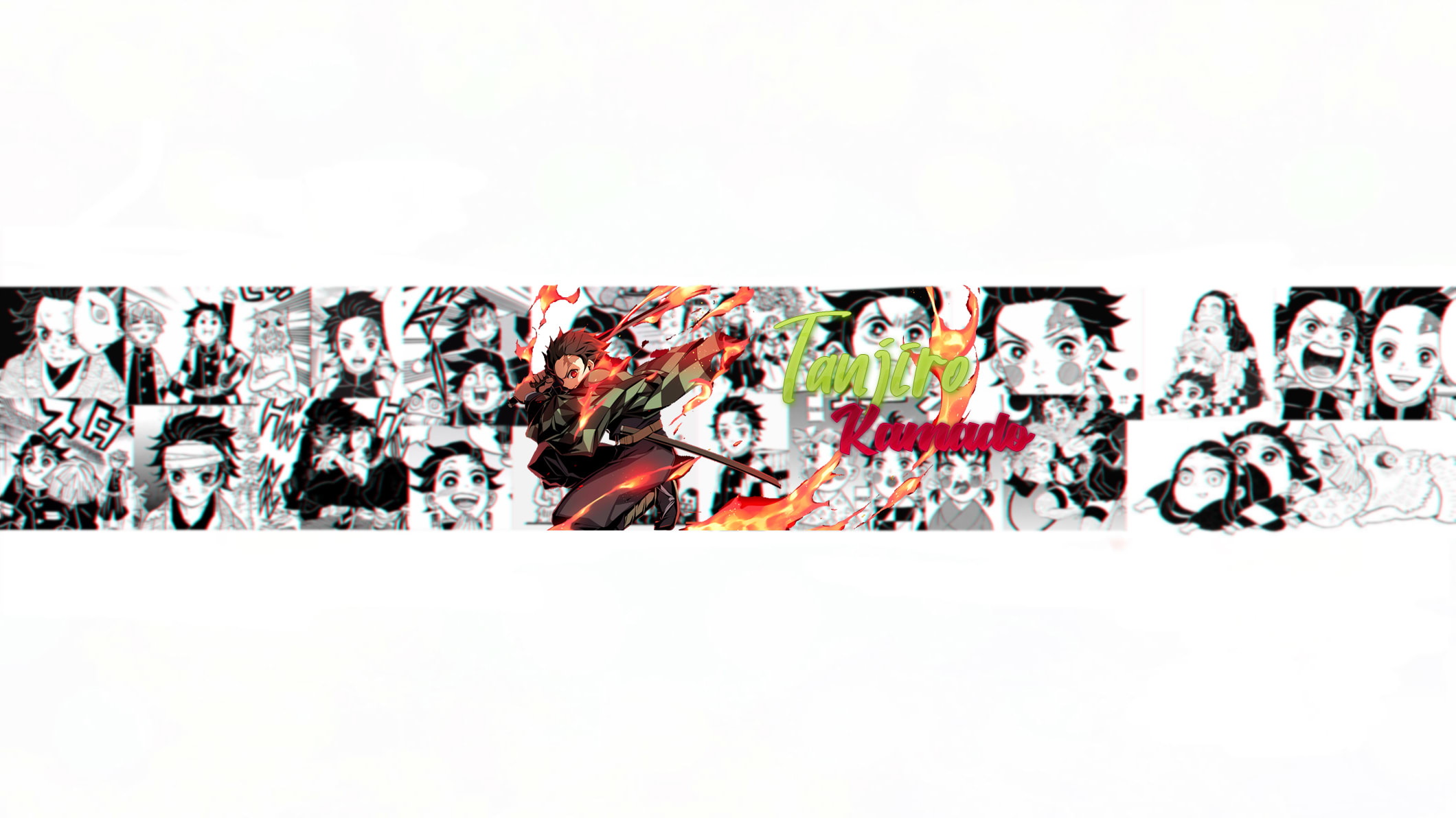 design manga style banner and anime icons for facebook, youtube and twitter