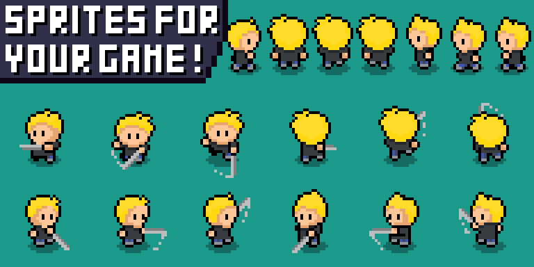 Create a topdown character sprite sheet by | Fiverr