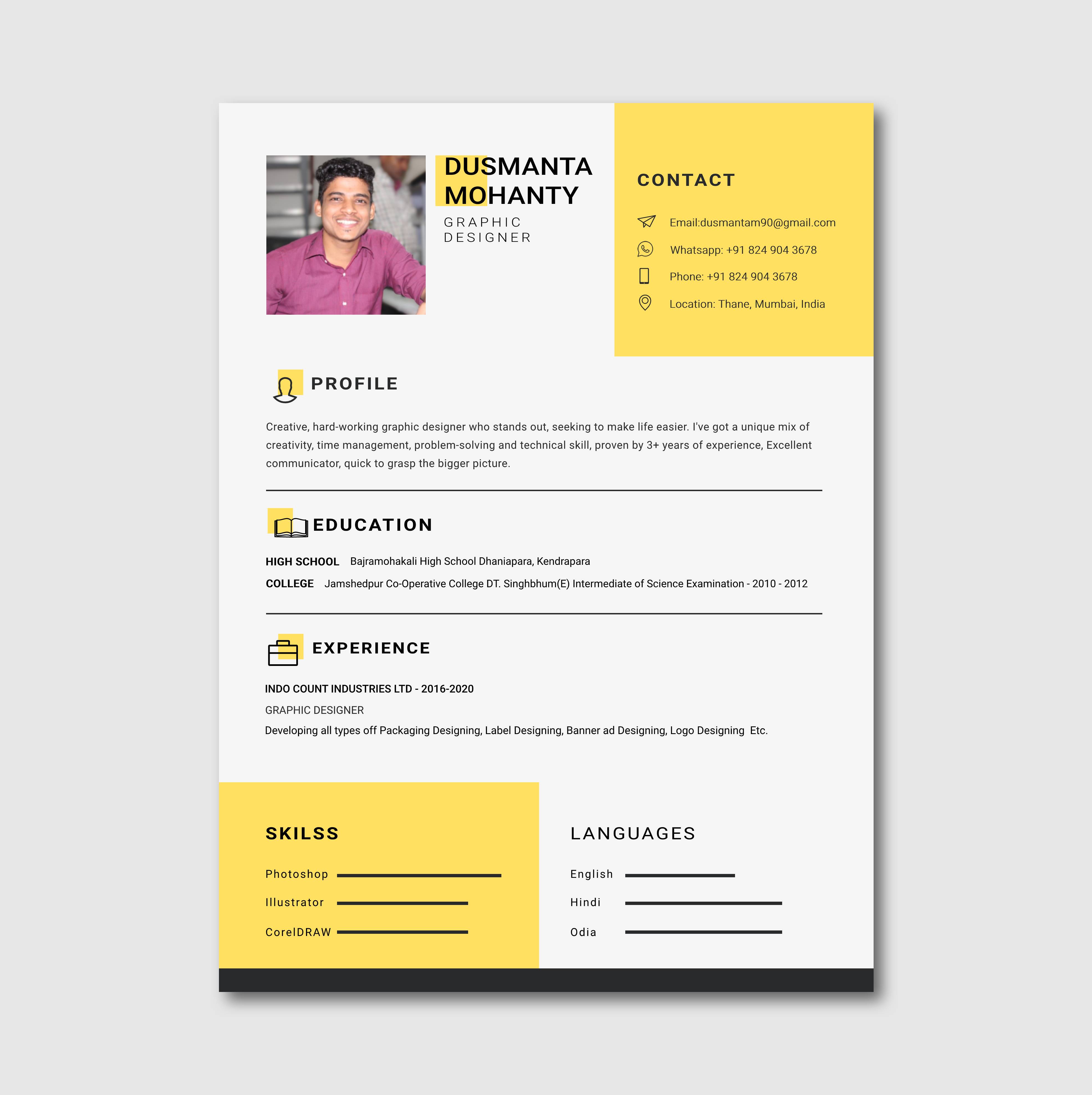 CV Resume – Executive Graphic Designer - UI Creative