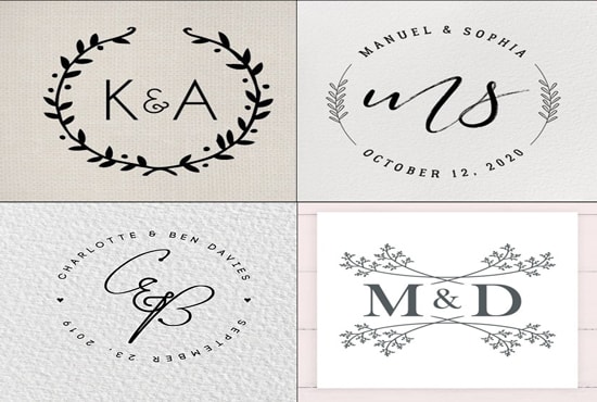 Letter PM initial monogram logo design, wedding, fashion, make up