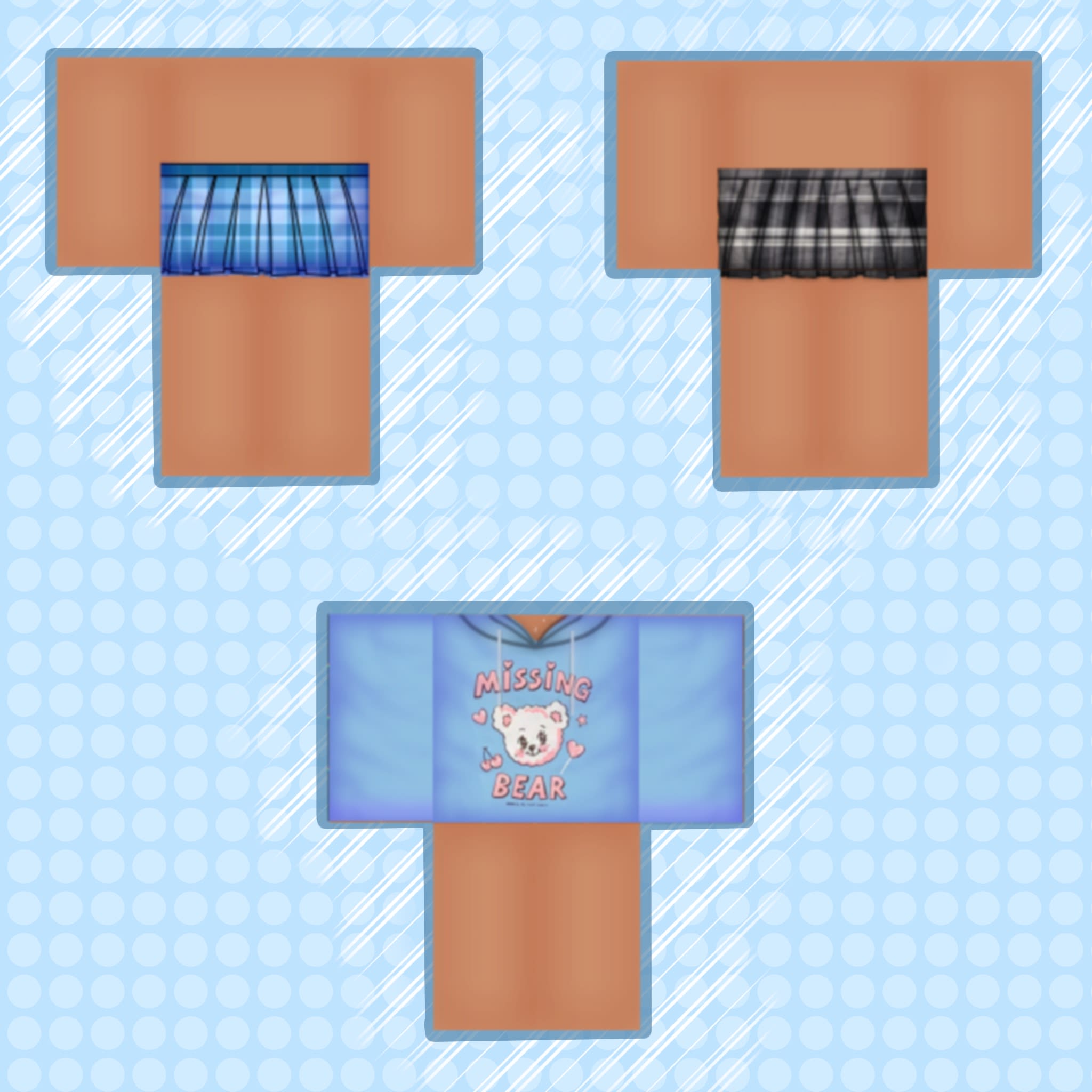 give you 30 roblox clothing templates that are made by me